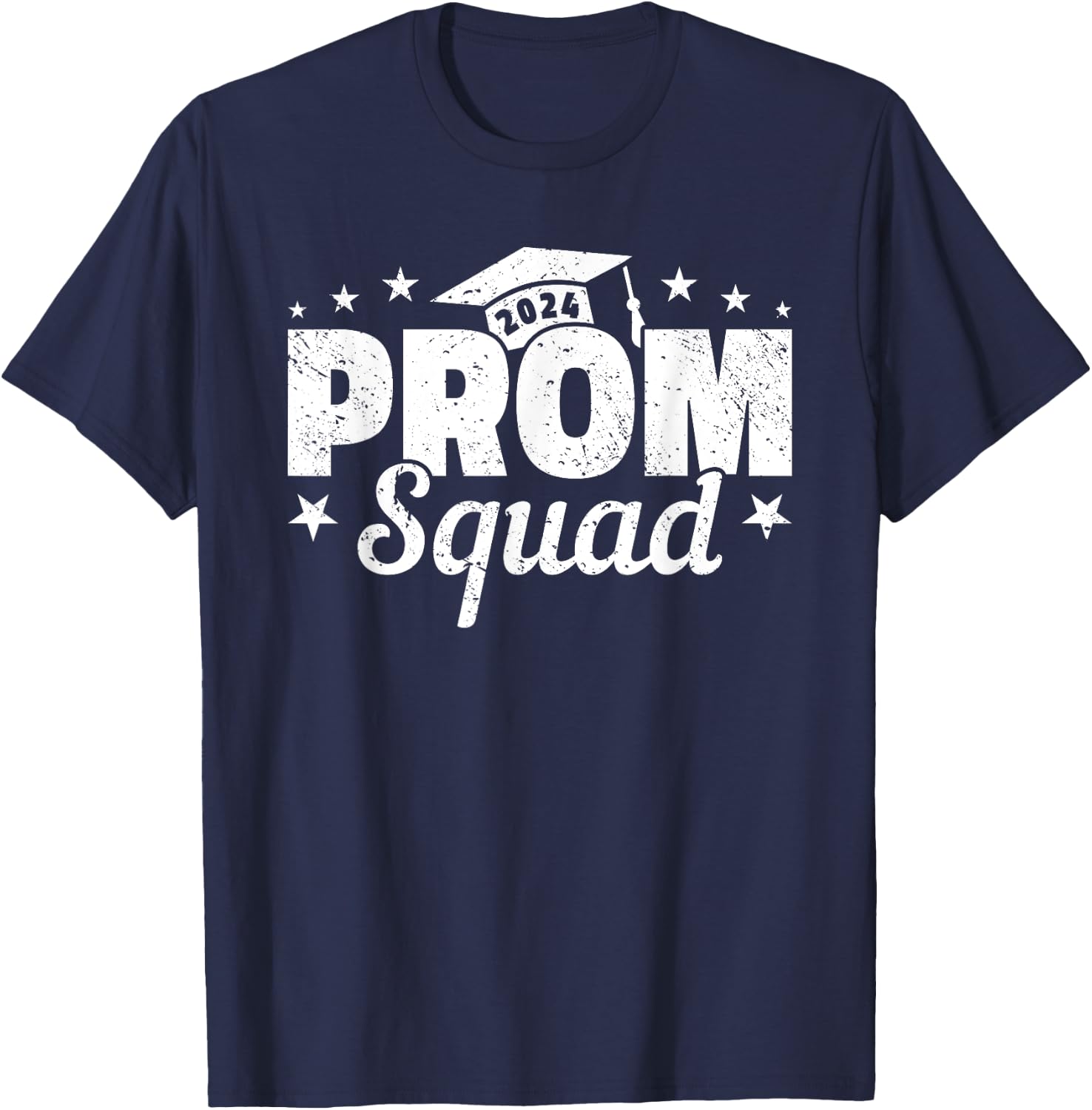 Prom Squad 2024 Graduate Funny Prom Class of 2024 T-Shirt - T-Shirt | Navy