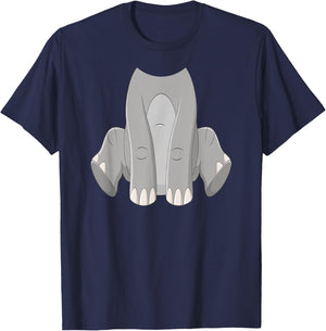 Elephant Costume Cute Boys Girls Zoo T-Shirt - T-Shirt | Navy