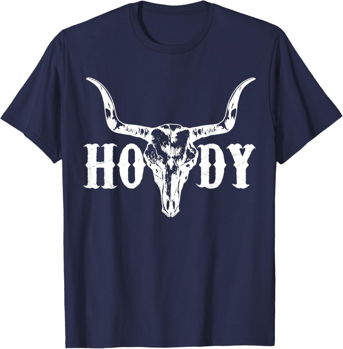Howdy Cowboy Cowgirl Rodeo Horse Riding Texas Southern T-Shirt - T-Shirt | Navy