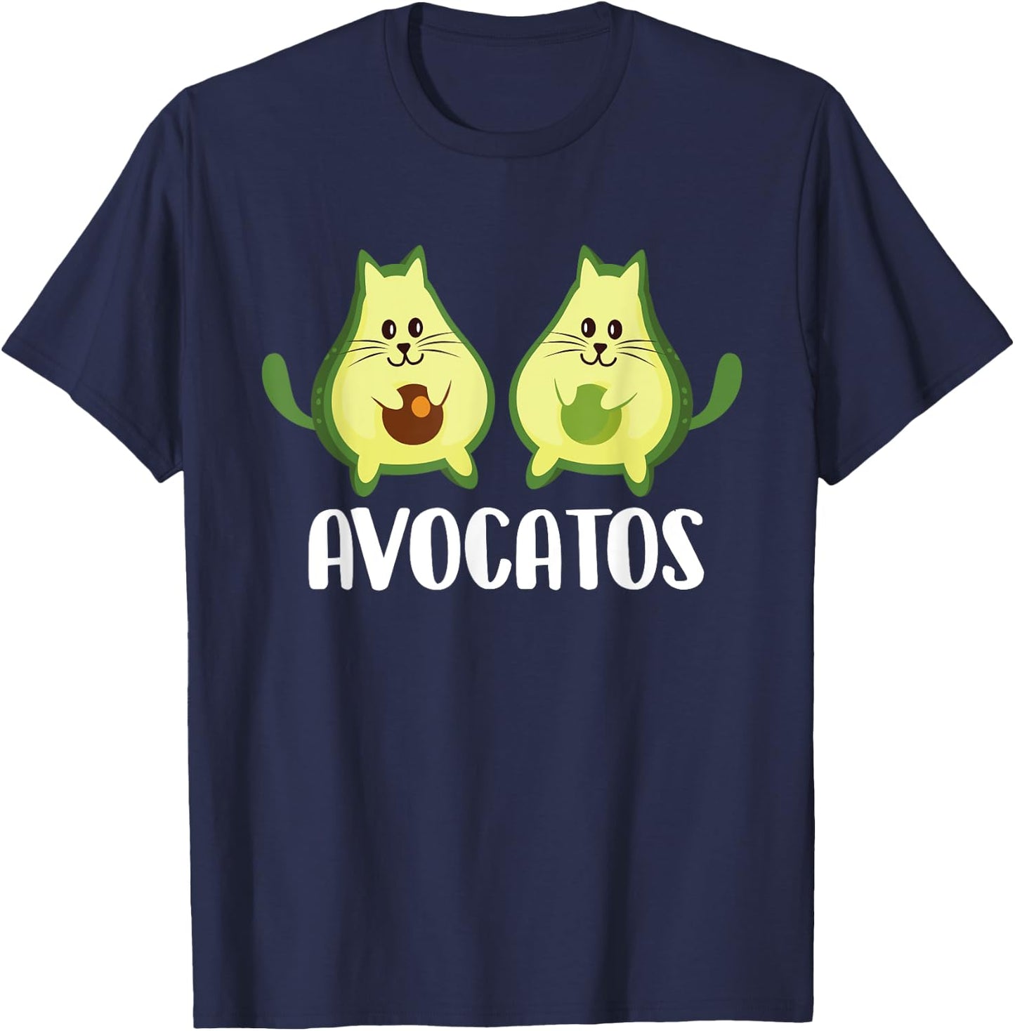 Avocatos - Vegan Animal Cat Lover Pet Owner Veterinarian T-Shirt - T-Shirt | Navy