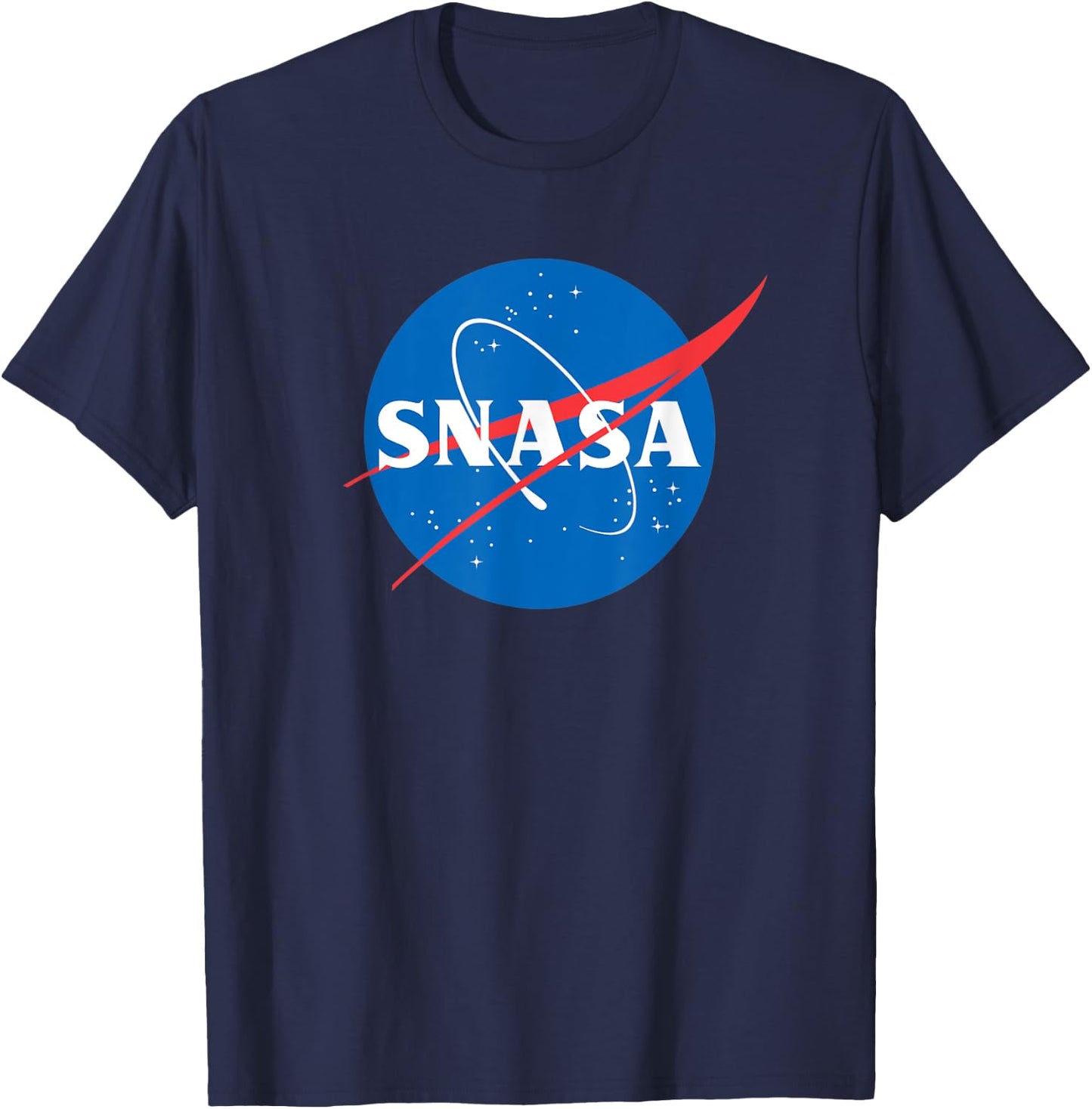 SNASA Meatball Logo Insignia Space Clothing Graphic T-Shirt - T-Shirt | Navy