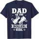 Dad Of The Roller Girl Love Roller Skating Birthday Designs T-Shirt - T-Shirt | Navy
