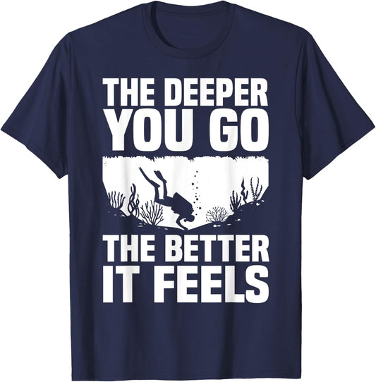 Funny Scuba Diving Themed Design Women Scuba Dive T-Shirt - T-Shirt | Navy