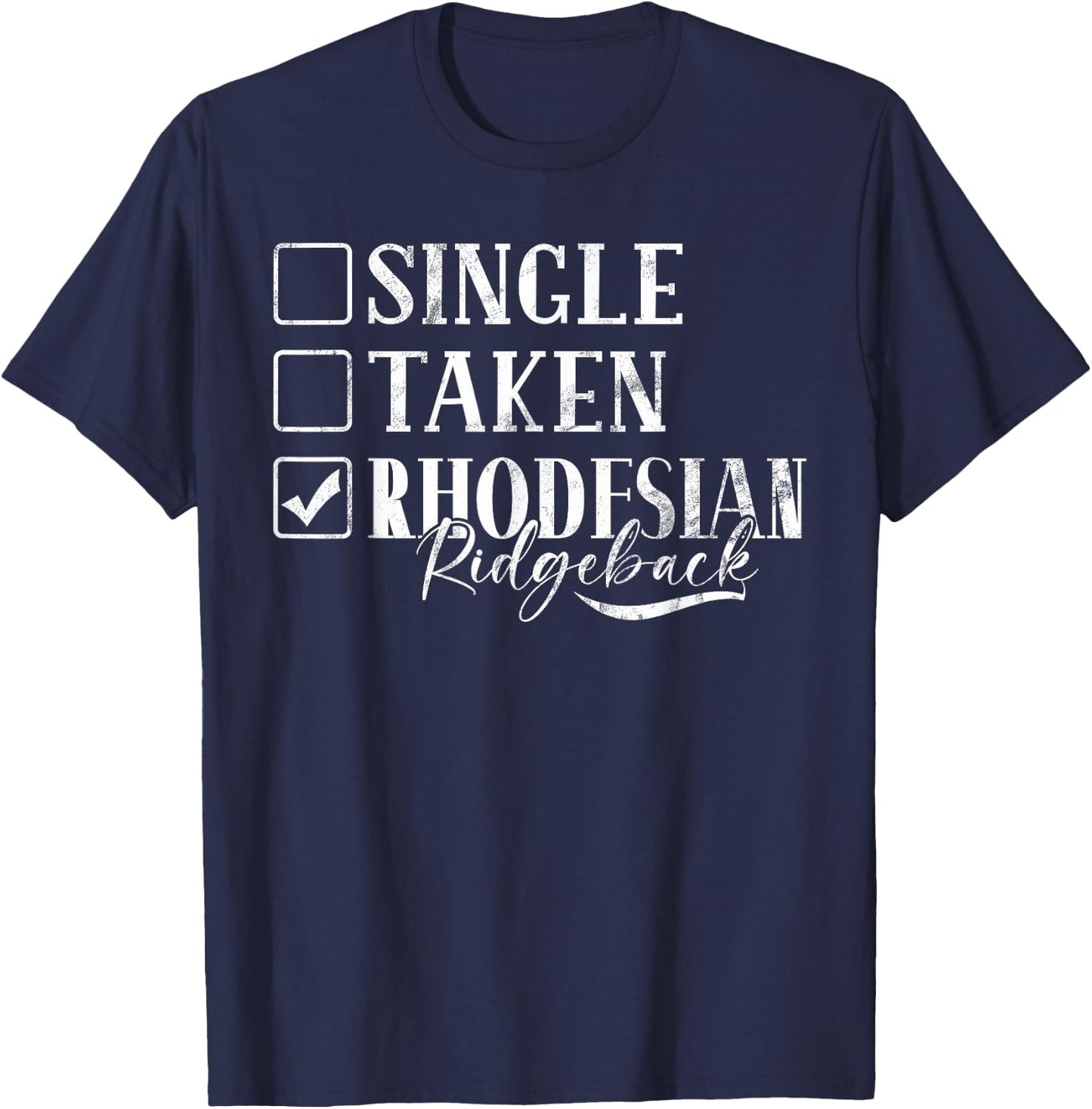Single Taken Rhodesian Ridgeback T-Shirt - T-Shirt | Navy