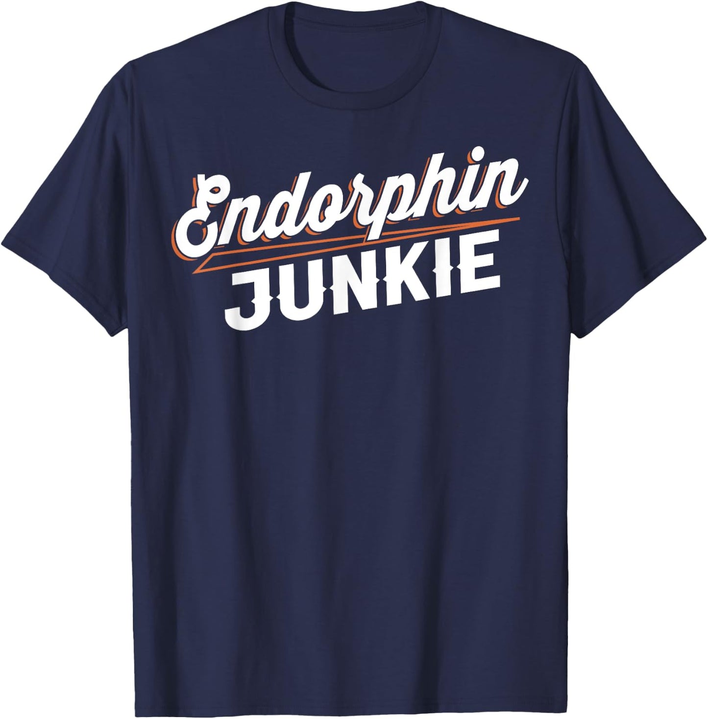 Endorphin Junkie - Motivational Fitness Women Gym T-Shirt - T-Shirt | Navy