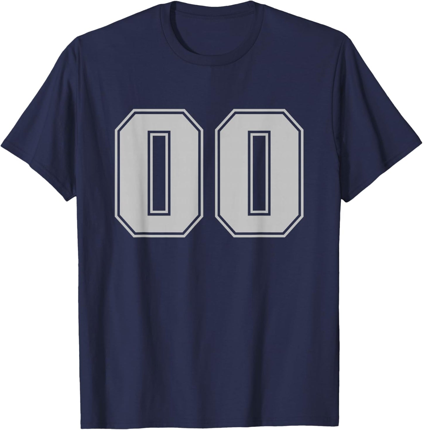 Sport Team Number #00 T-Shirt - T-Shirt | Navy