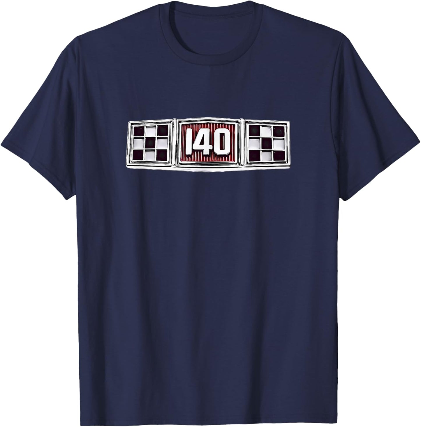 Corvair 140 Flags Emblem 1965 Illustration T-Shirt - T-Shirt | Navy