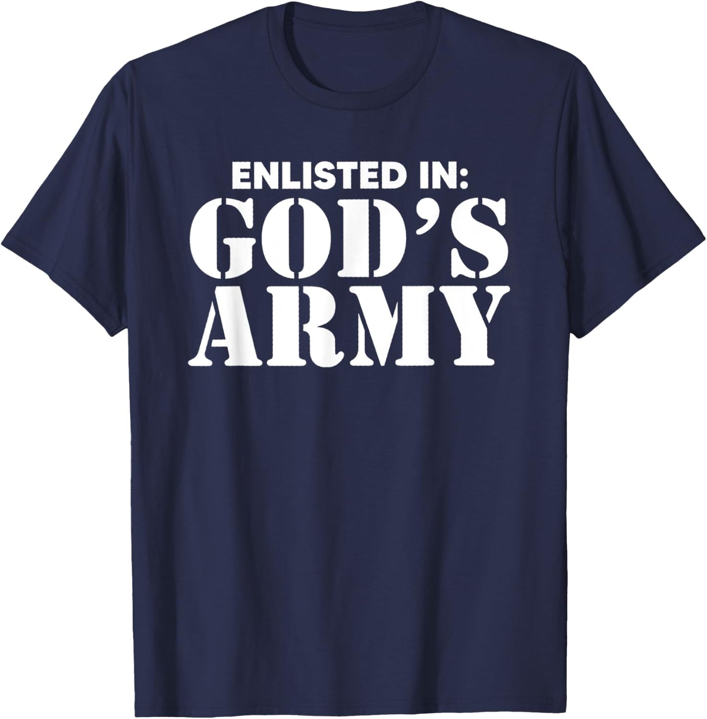 Enlisted In God's Army T-Shirt - T-Shirt | Navy