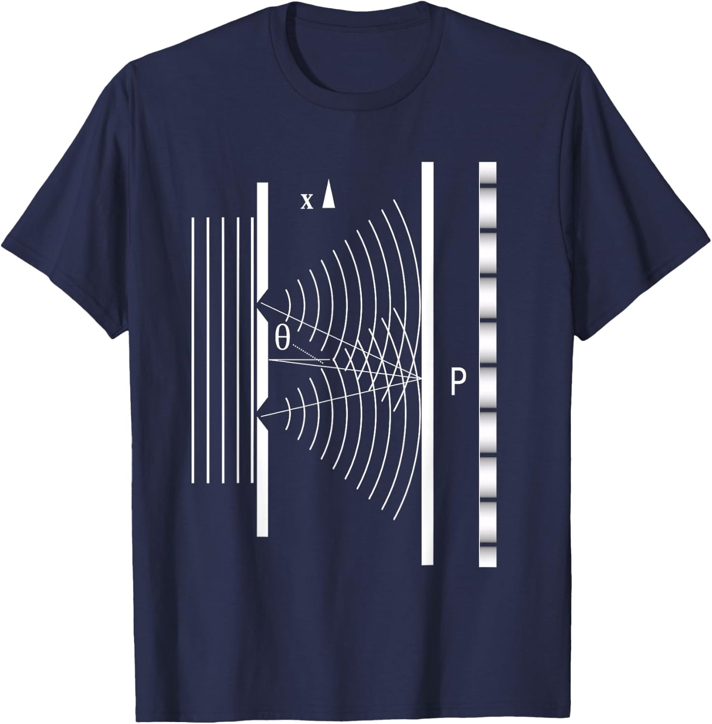 Double Slit Experiment Particle Physics Lover Physicist T-Shirt - T-Shirt | Navy
