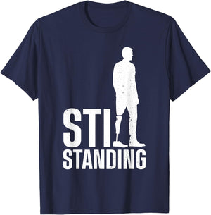 Cool Leg Amputee Art Women Prosthetic Leg Amputation T-Shirt - T-Shirt | Navy