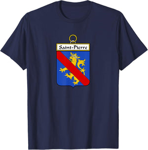 Saint-Pierre Coat of Arms - Family Crest T-Shirt - T-Shirt | Navy
