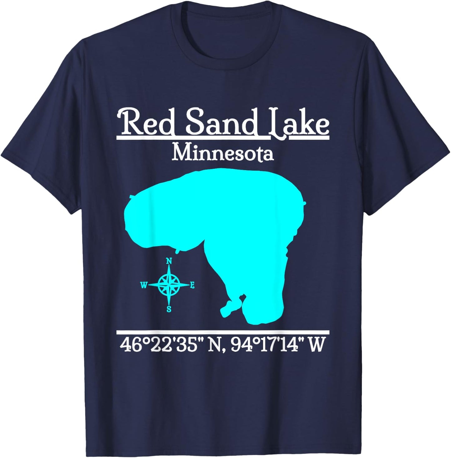 Red Sand Lake, Minnesota T-Shirt - T-Shirt | Navy