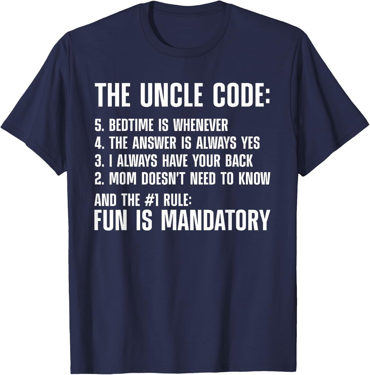 Uncle Code Art First Time Uncle Brother Nephew Niece T-Shirt - T-Shirt | Navy