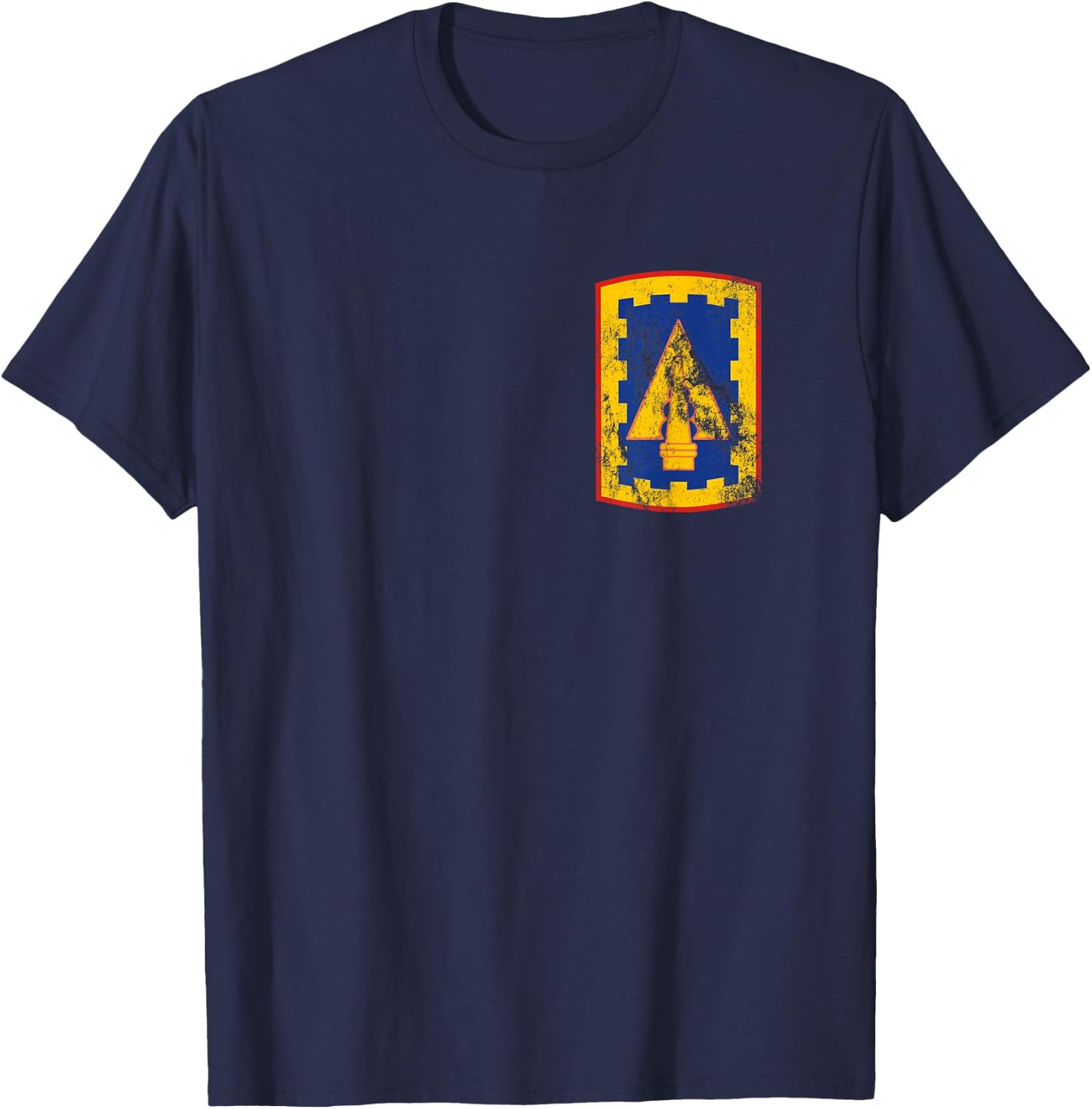 108th Air Defense Artillery Brigade Patch 108th ADA Vintage T-Shirt - T-Shirt | Navy