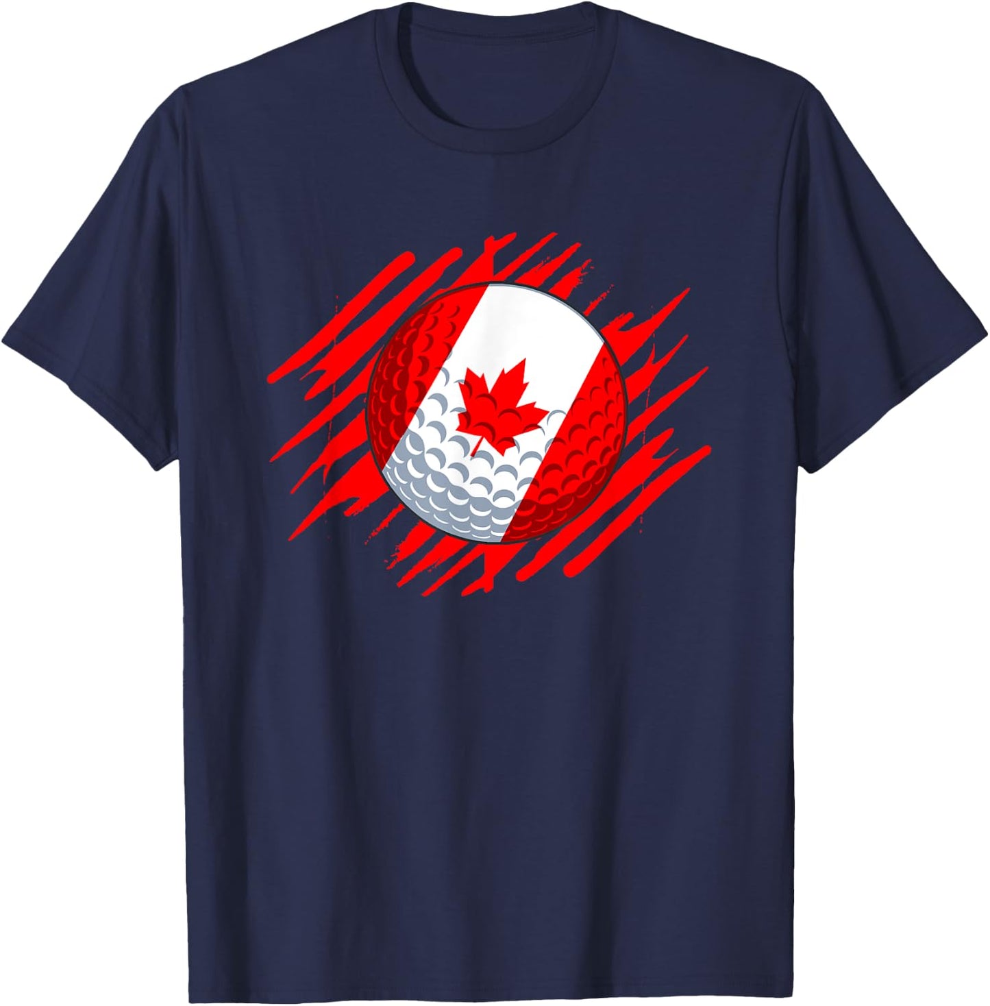 Golf Ball With The Flag Of Canada T-Shirt - T-Shirt | Navy