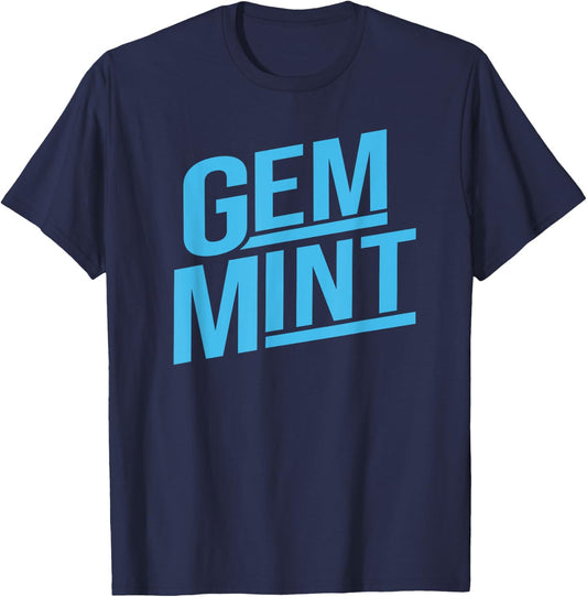 Gem Mint Grade Funny Baseball Card Collector Trading Cards T-Shirt - T-Shirt | Navy