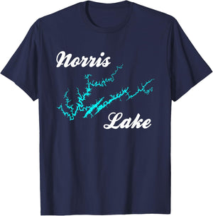 Minimalist Norris Lake, Tennessee T-Shirt - T-Shirt | Navy