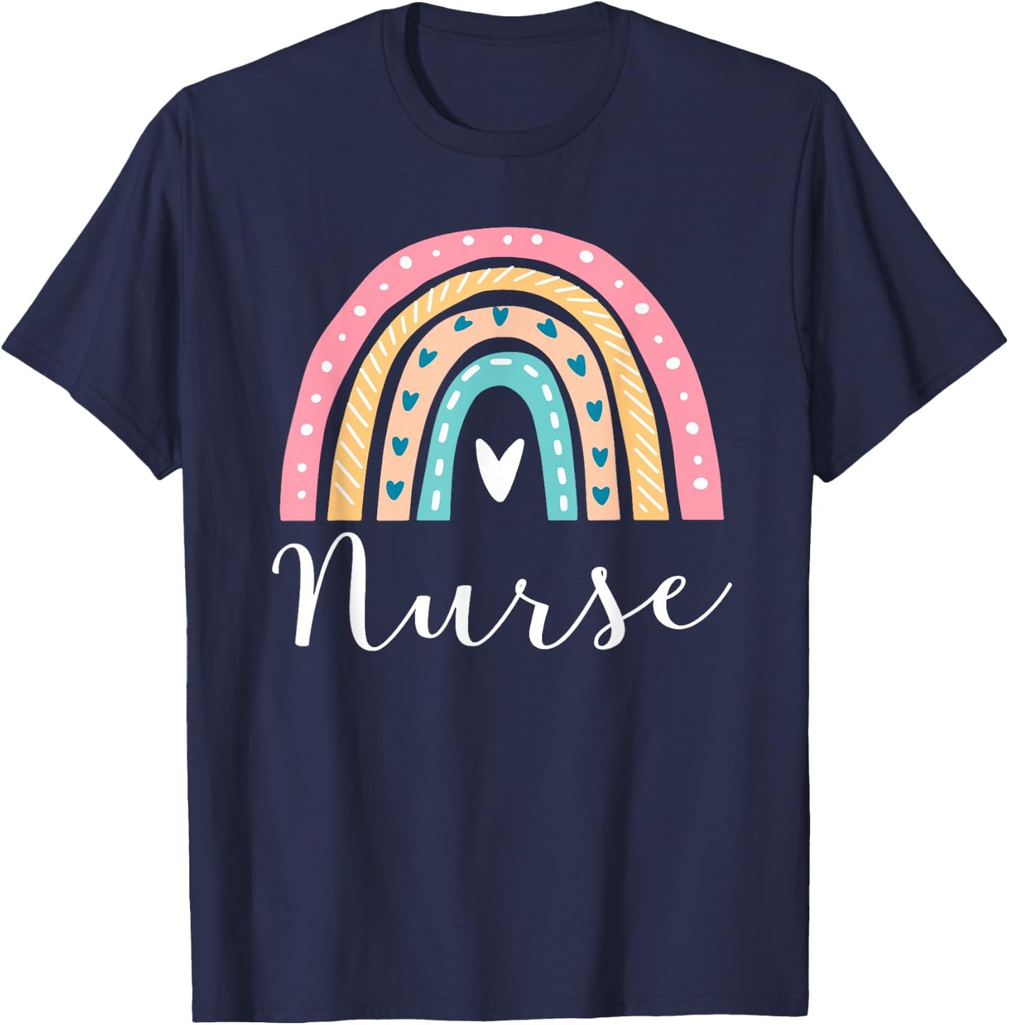 Funny Nurse Rainbow Gifts Nursing T-Shirt - T-Shirt | Navy