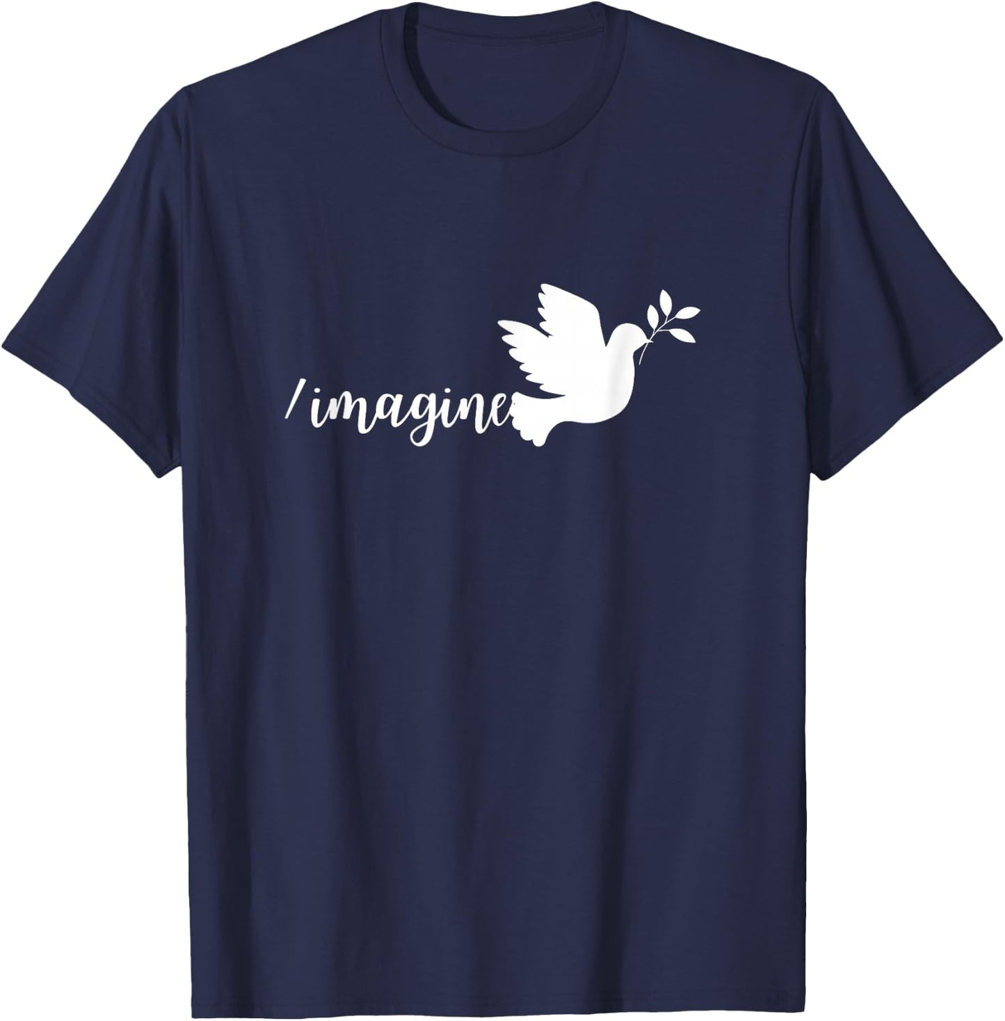 /imagine Peace with a Graphic of a Peace Dove T-Shirt - T-Shirt | Navy
