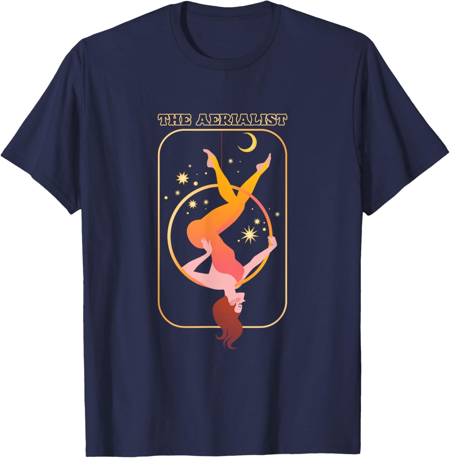 Aerialist | Hoop Silks Acrobat Circus | Aerial Acrobatics T-Shirt - T-Shirt | Navy
