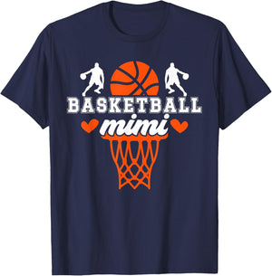 Basketball Mimi Proud Grandma Mimi Of A Basketball Player T-Shirt - T-Shirt | Navy