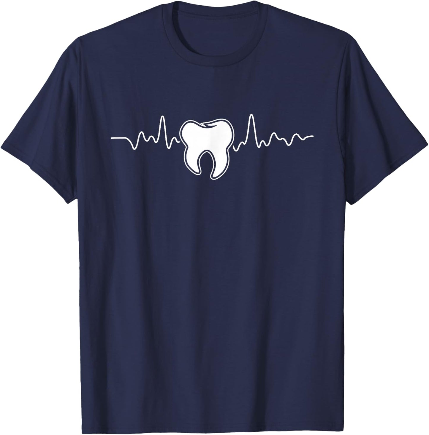 Tooth Heartbeat - Dentist Dental Assistant Dentistry DDS T-Shirt - T-Shirt | Navy