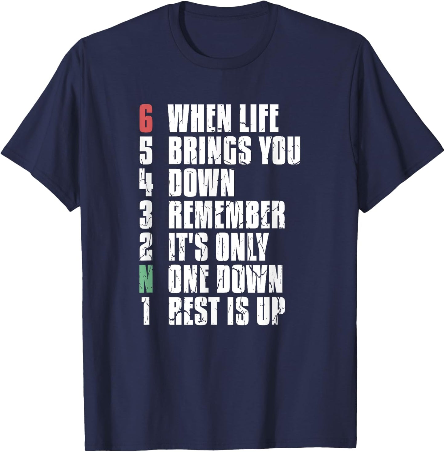 1N23456 Motorcycle Gear Shift Motorcyclist T-Shirt - T-Shirt | Navy