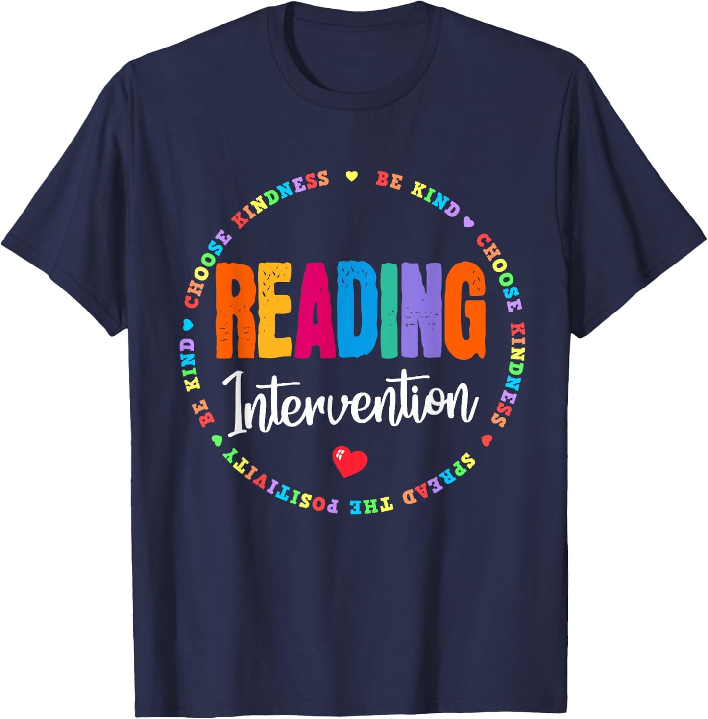 School Support Specialist Teacher Squad Reading Intervention Men Women Kids T-Shirt - T-Shirt | Navy