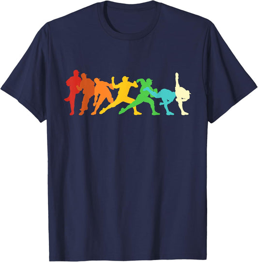 Retro baseball pitcher T-Shirt - T-Shirt | Navy