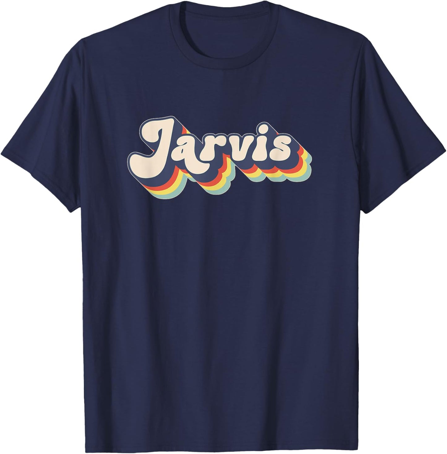 JARVIS Family Name Personalized Surname JARVIS T-Shirt - T-Shirt | Navy