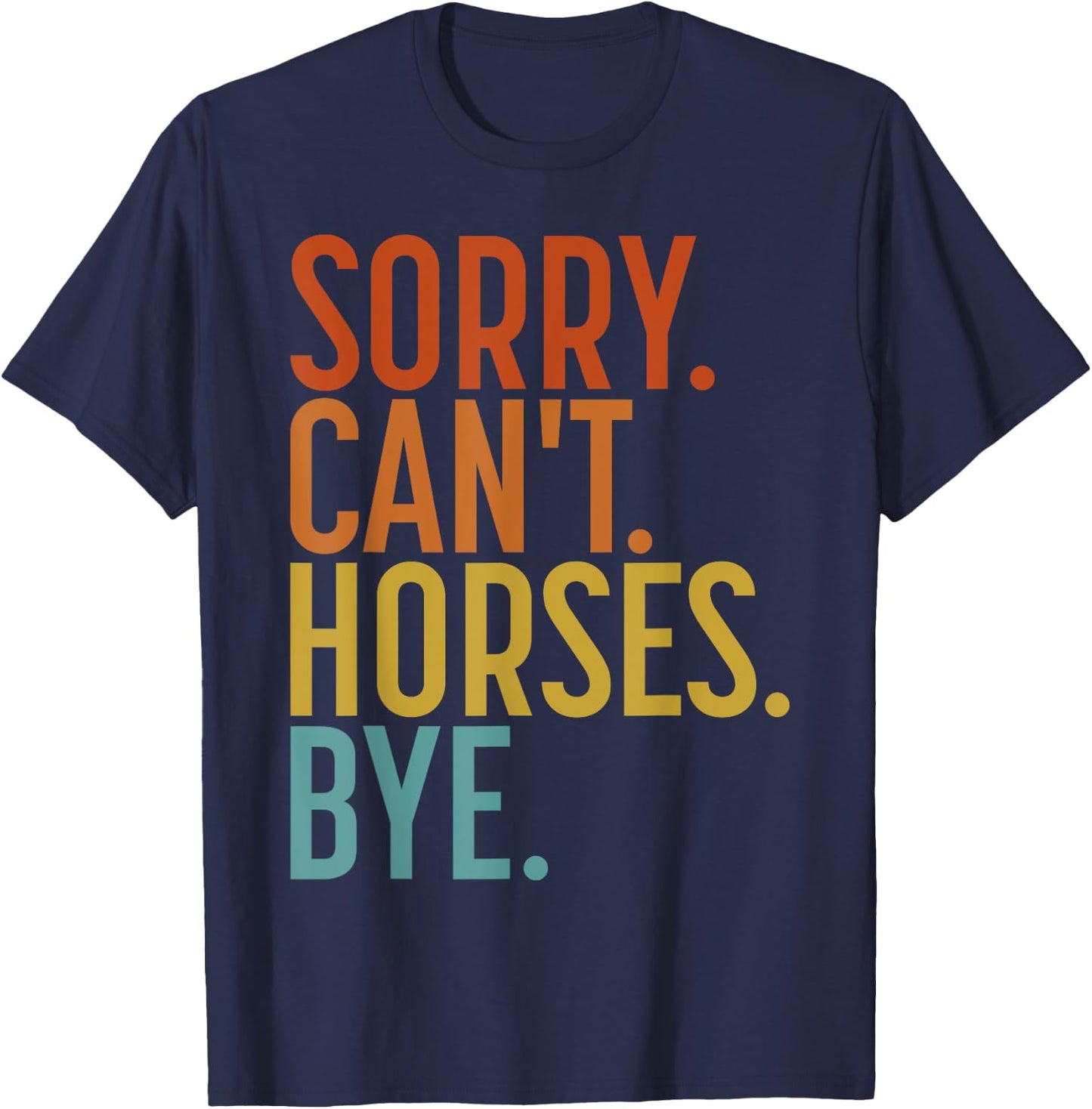 Funny Horse Shirt Women Boys or Girls T-Shirt - T-Shirt | Navy