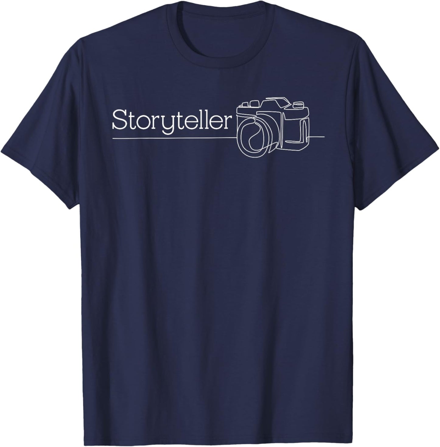 Story Teller Photographer Camera Photography Men Women T-Shirt - T-Shirt | Navy