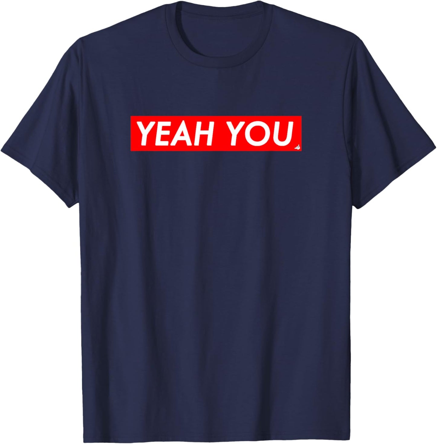 Yeah You Hawaiian Slang Box Logo Shirt T-Shirt - T-Shirt | Navy