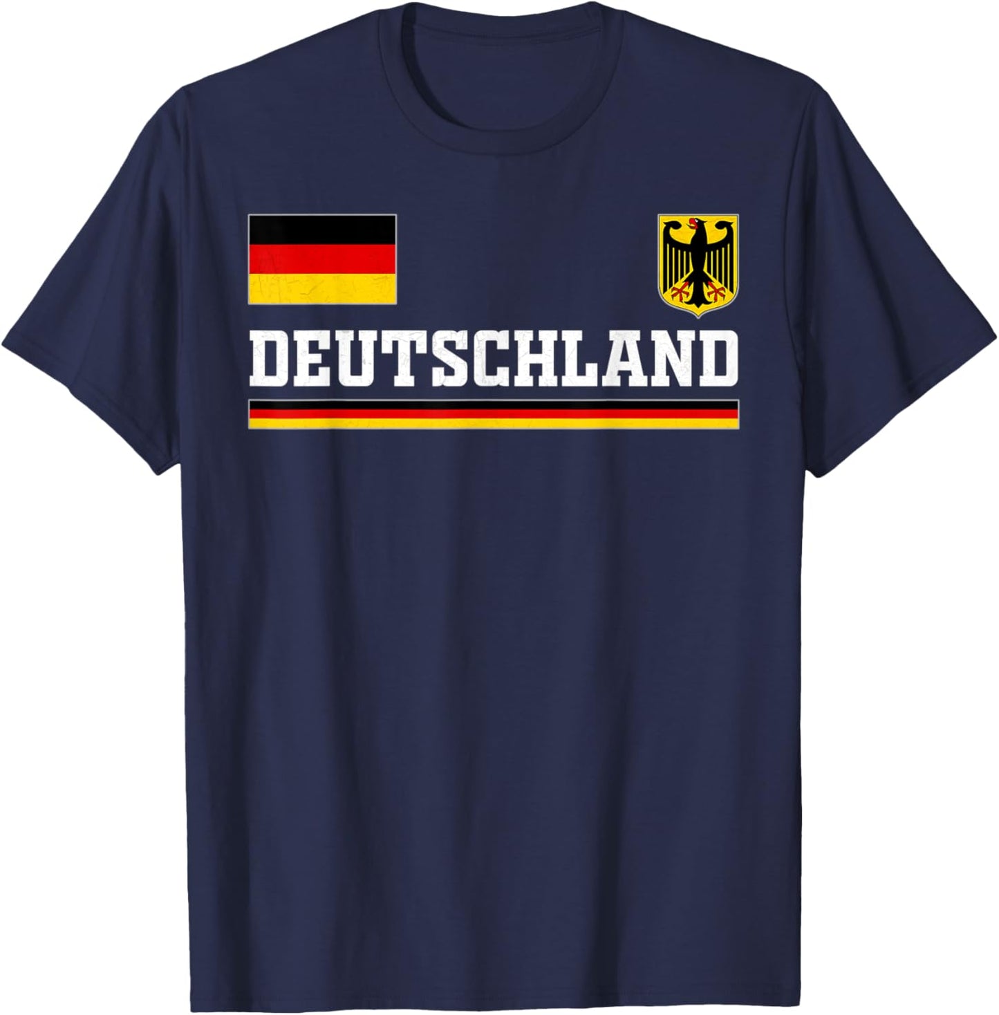 Germany Soccer Fan Jersey Style Fussball T-Shirt - T-Shirt | Navy