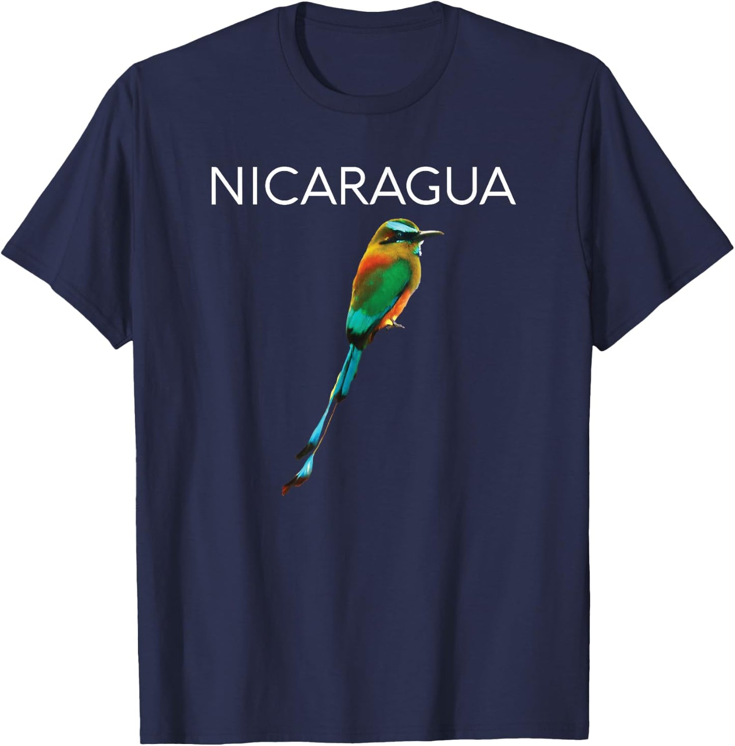 Nicaragua Guardabarranco Nicaraguan Bird Central America T-Shirt - T-Shirt | Navy