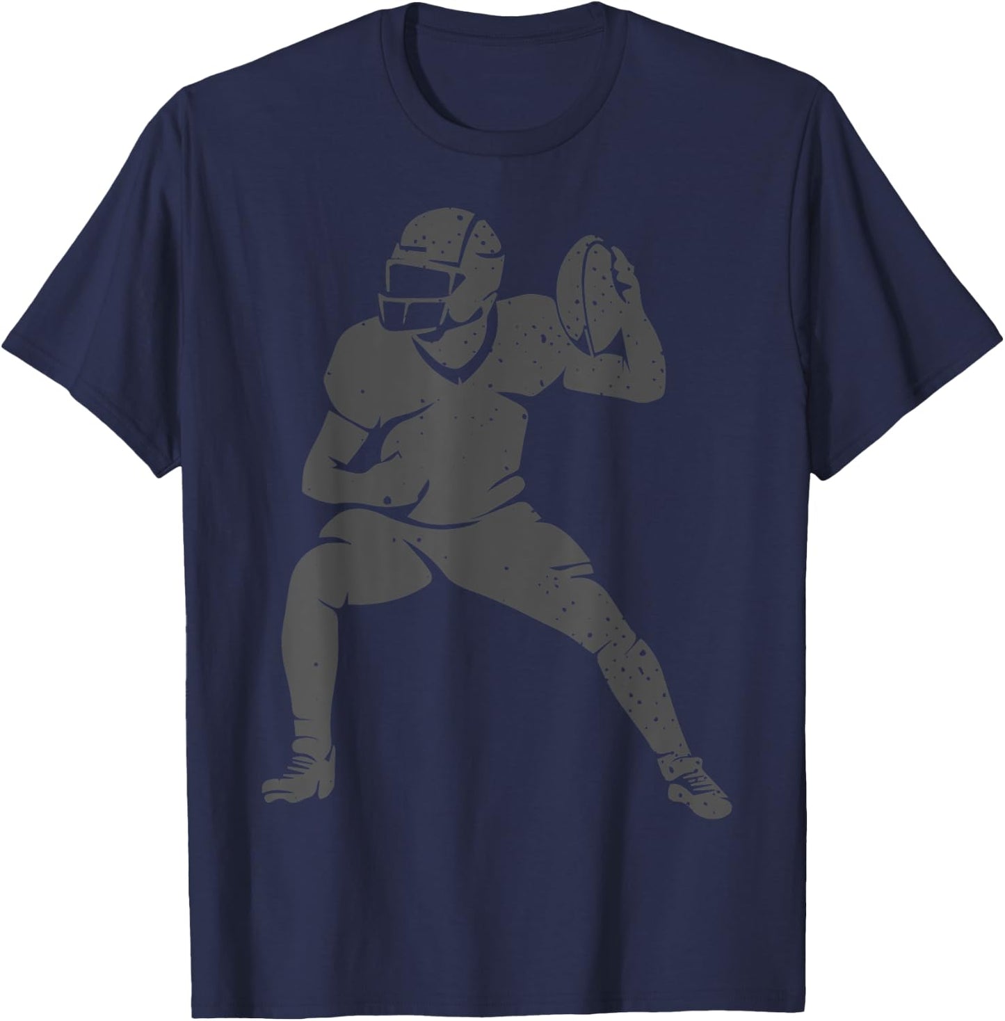 Football Player Patriotic Quarterback Football Women Kids Men T-Shirt - T-Shirt | Navy
