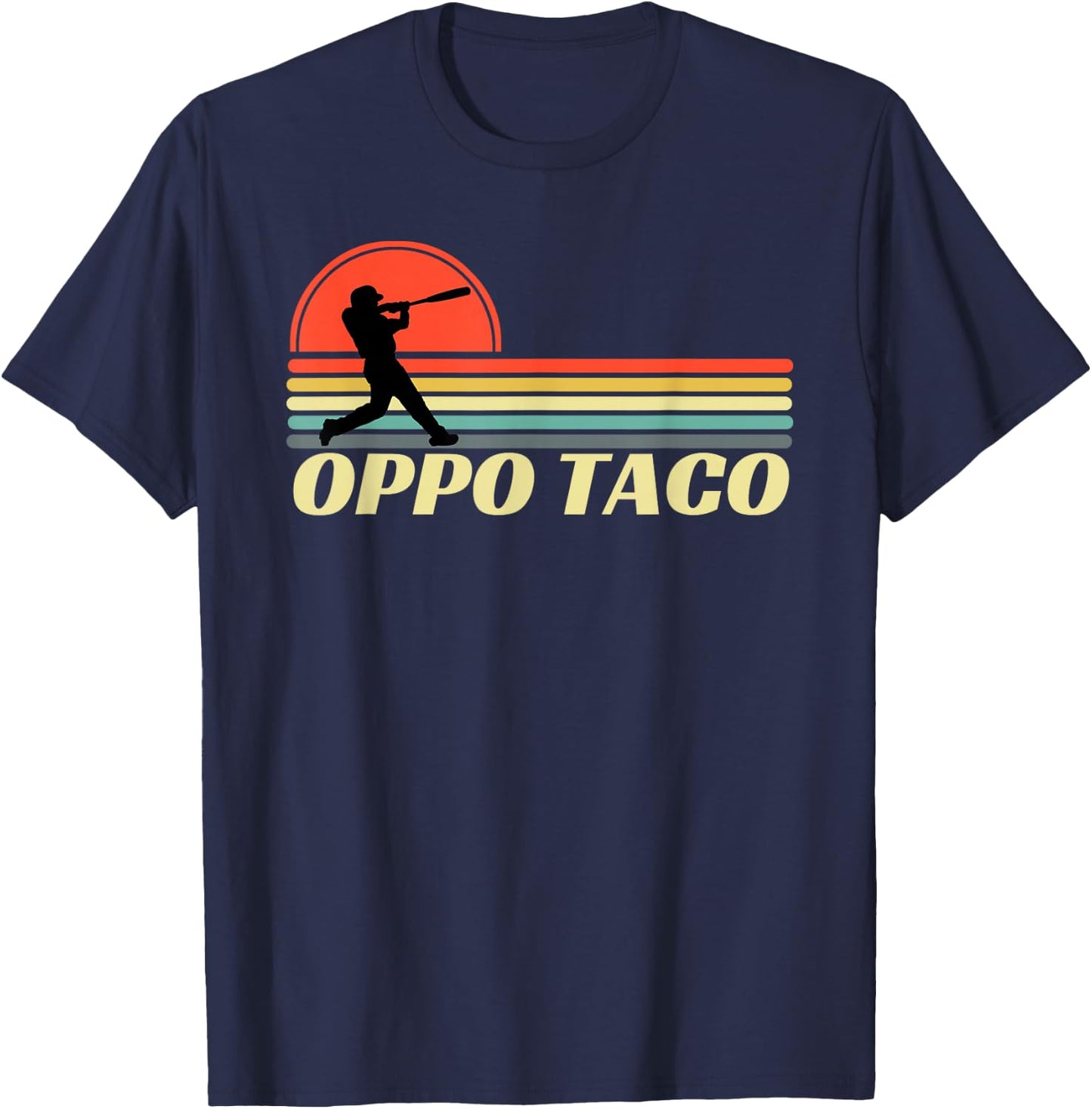 Retro Baseball Oppo Taco Home Run T-Shirt - T-Shirt | Navy