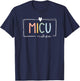 Retro MICU Nurse ICU Medical Rainbow Team Critical Care T-Shirt - T-Shirt | Navy