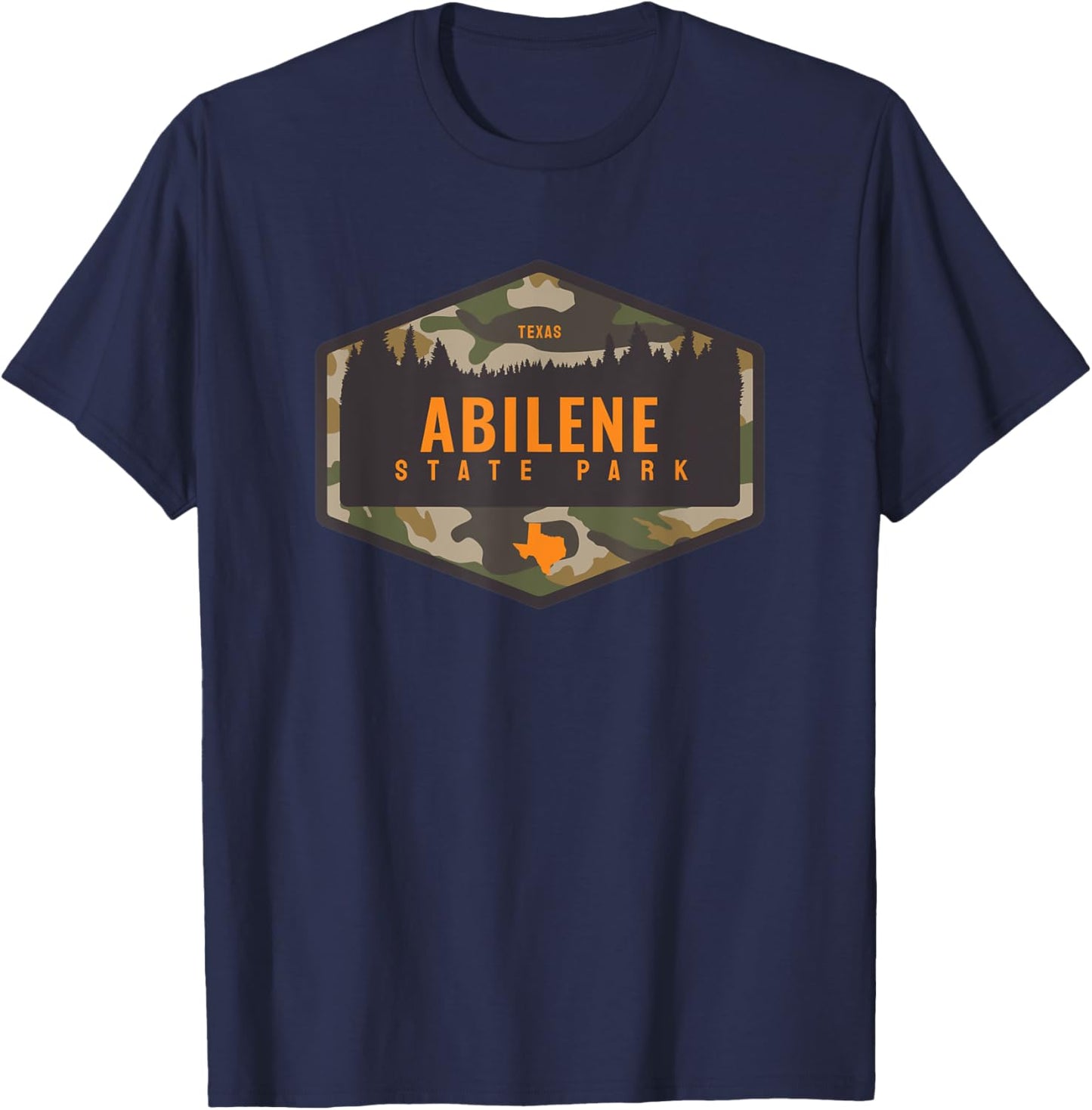 Abilene State Park Texas TX Camouflage Souvenir T-Shirt - T-Shirt | Navy