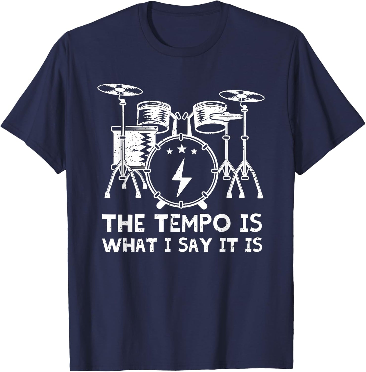 Best Drum Design Women Drummer Drum Kit Drumming T-Shirt - T-Shirt | Navy