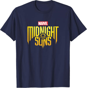 Marvel Midnight Suns Gamerverse Title Logo T-Shirt - T-Shirt | Navy