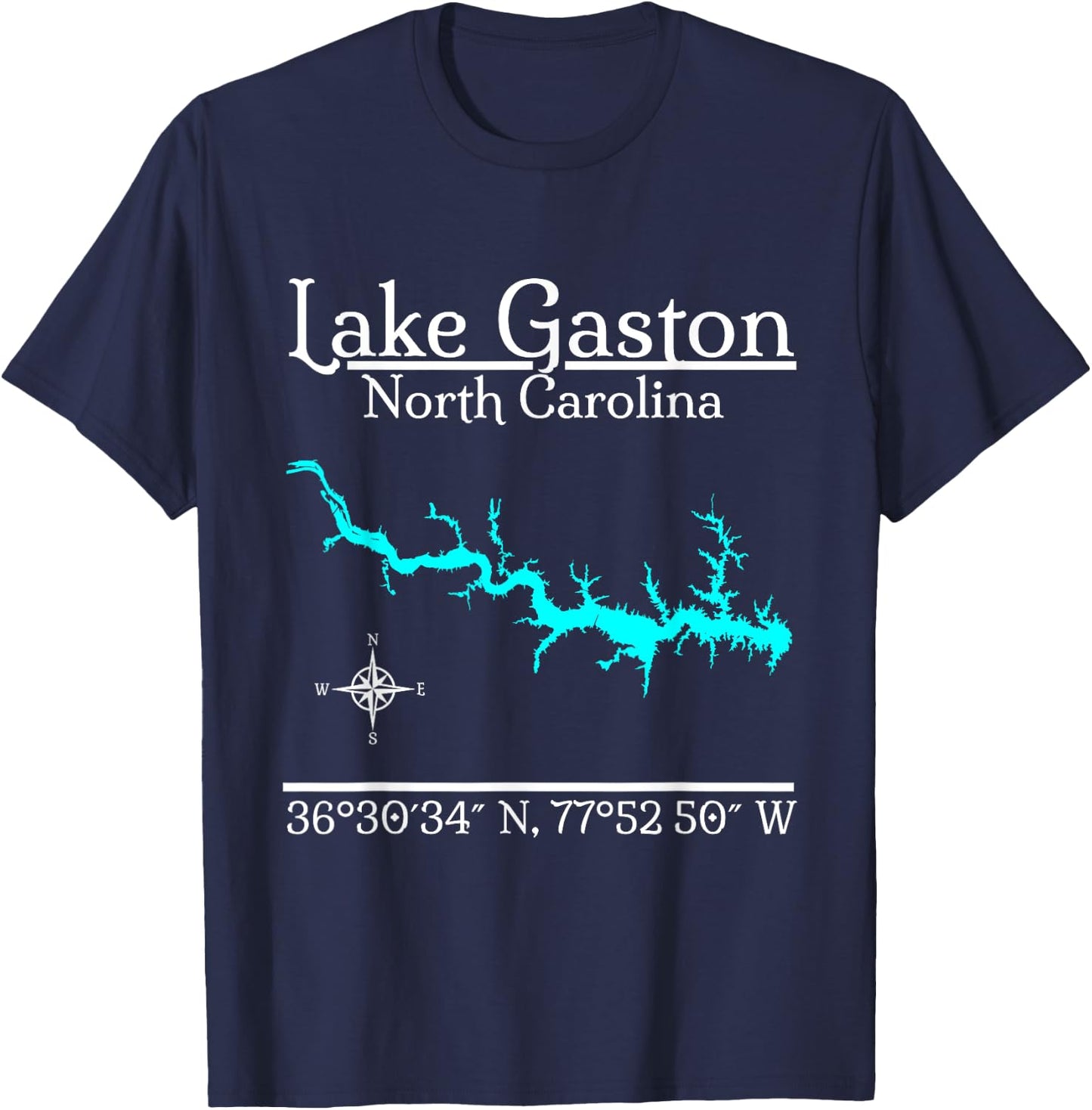 Lake Gaston - North Carolina T-Shirt - T-Shirt | Navy