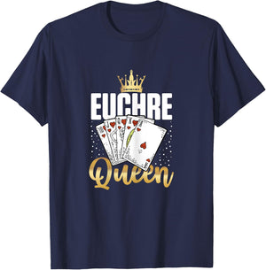 Euchre Queen Euchre Game T-Shirt - T-Shirt | Navy