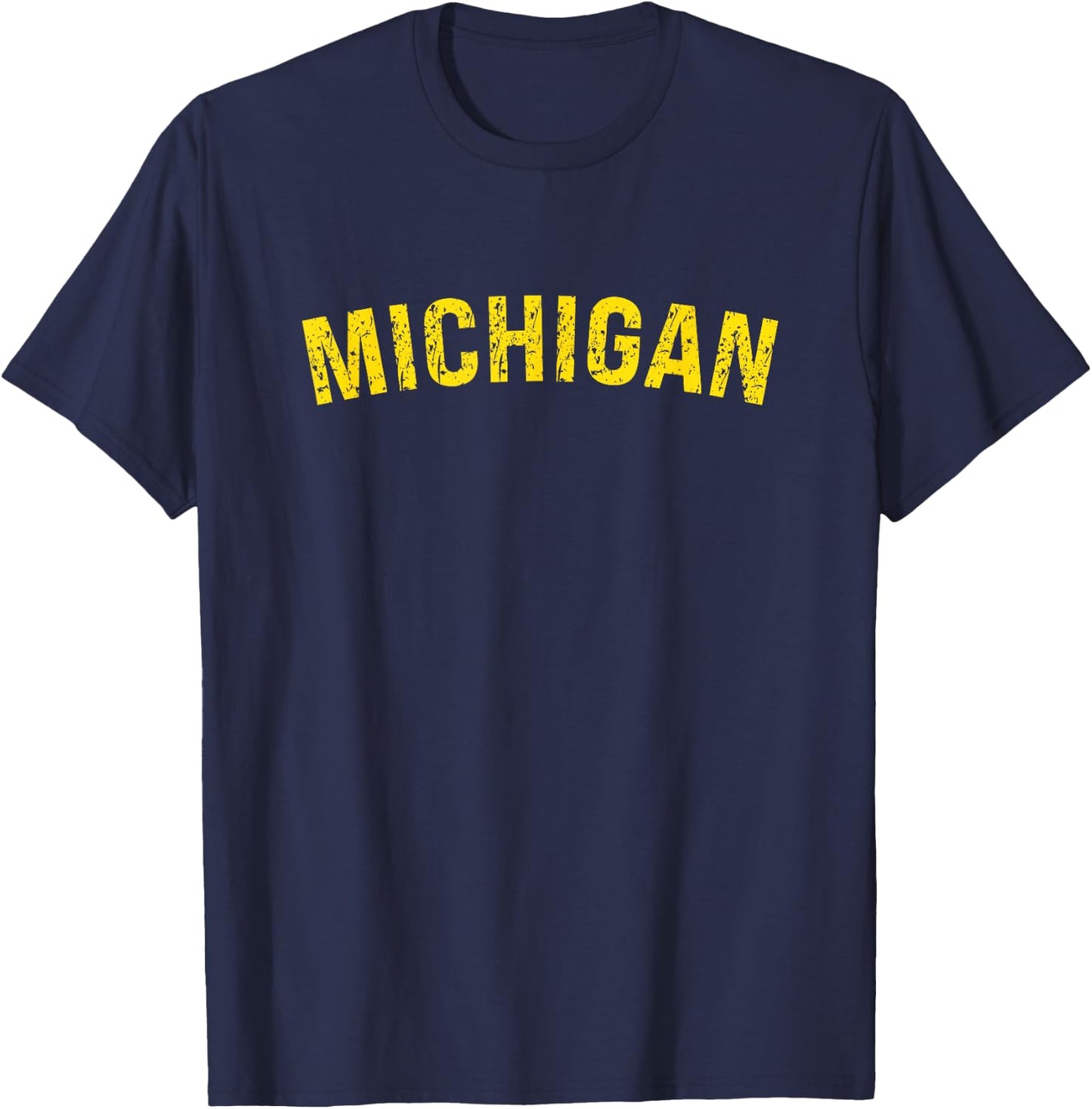 Vintage Michigan Michigan Blue T-Shirt - T-Shirt | Navy