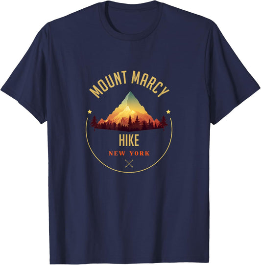 Mount Marcy Souvenir Apparel - Mount Marcy Hiking T-Shirt - T-Shirt | Navy