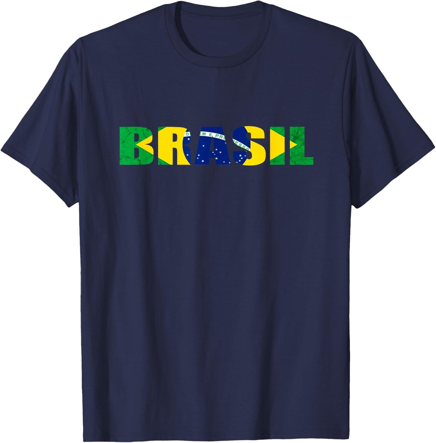 Brasil Brazilian Flag Brazilian Roots Brazilian Pride Brazil T-Shirt - T-Shirt | Navy