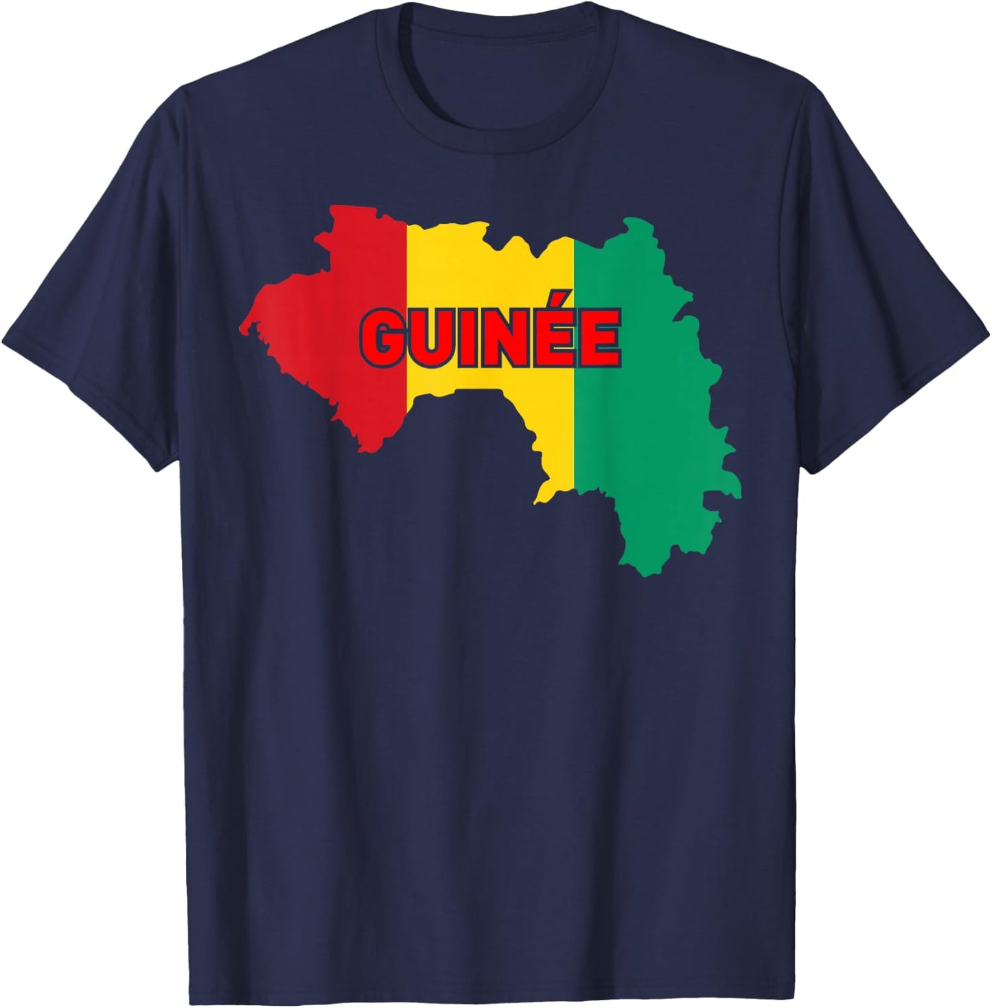 Proud Family and Patriotic Flag of Country Guinée T-Shirt - T-Shirt | Navy