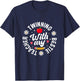 Twin Day Design Teacher Twinning with My Bestie Matching Women T-Shirt - T-Shirt | Navy