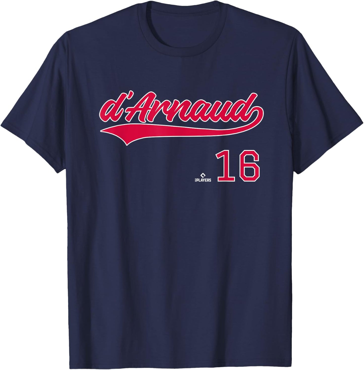 Vintage Gameday Travis d Arnaud Atlanta MLBPA T-Shirt - T-Shirt | Navy