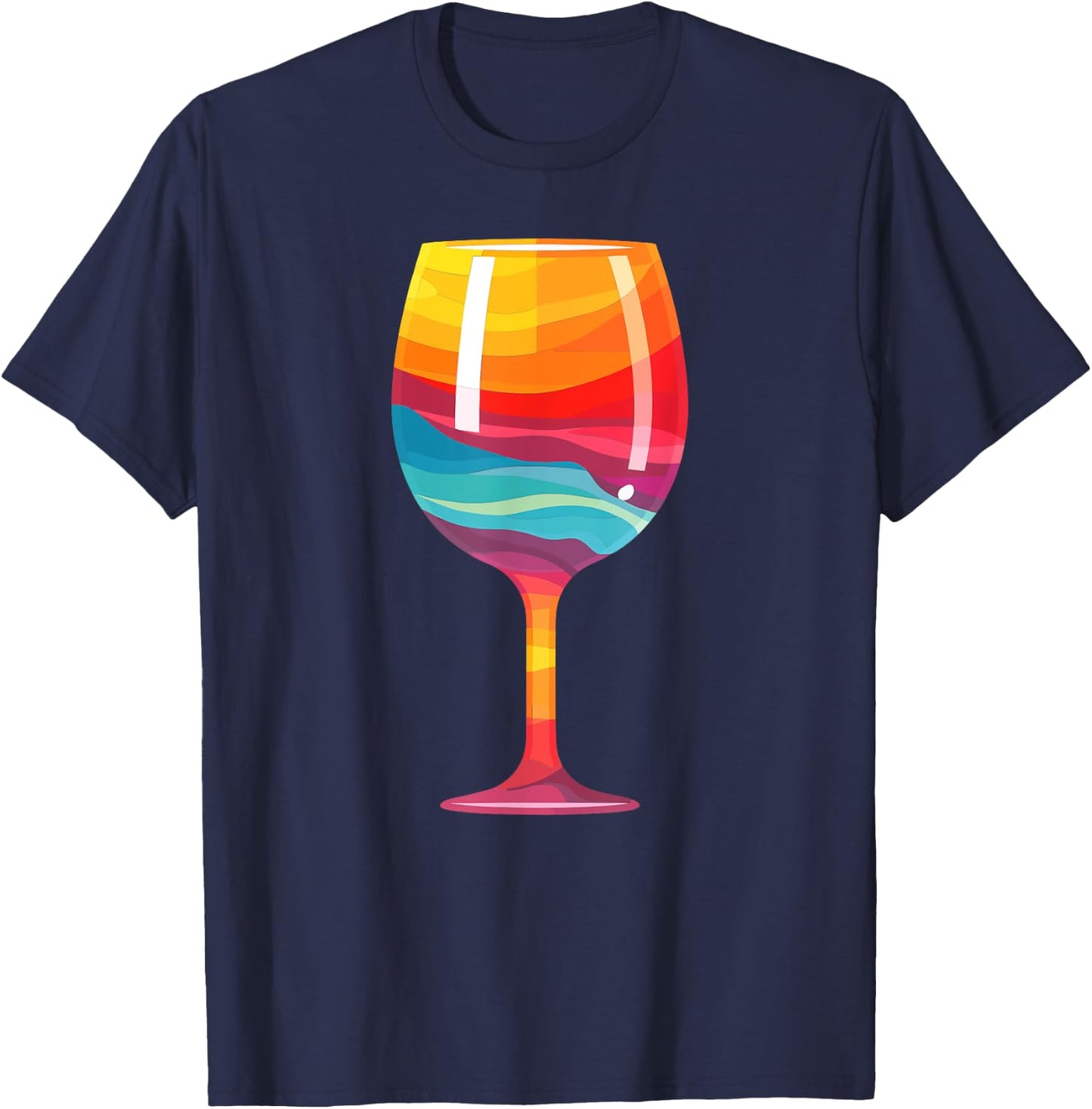 Wine glass Wine Lover Wine Lovers Gifts T-Shirt - T-Shirt | Navy